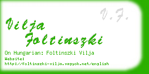 vilja foltinszki business card